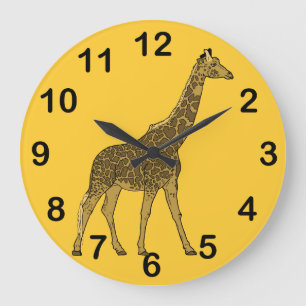 Loveable Giraffe Large Clock