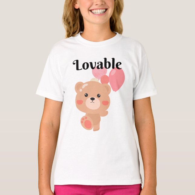Loveable Girls' Basic T-Shirt (Front)