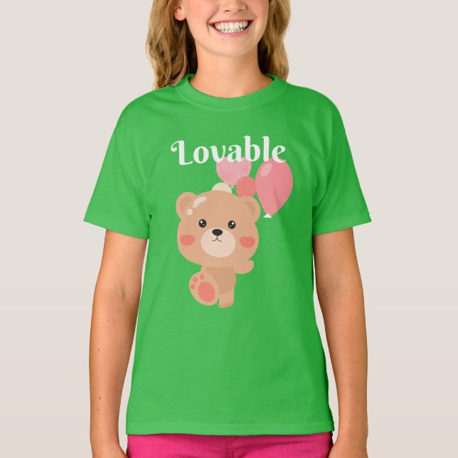 Loveable Girls' Basic T-Shirt (Front)