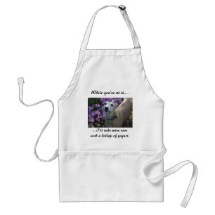 Loveable Greyhound.  A Greyhound's request Standard Apron