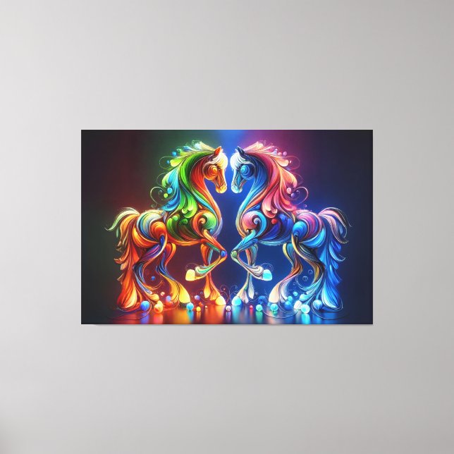 Loveable Horse Canvas Print (Front)