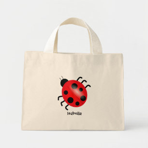 Loveable ladybug mini tote bag
