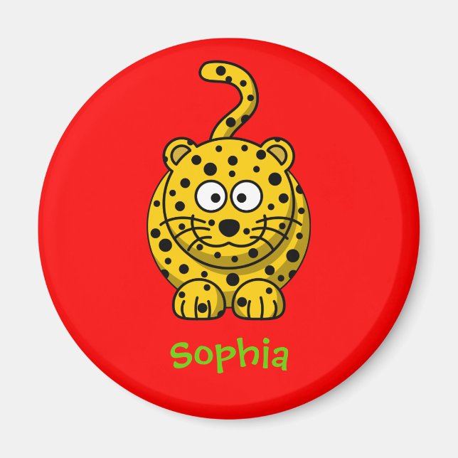 Loveable leopard magnet (Front)