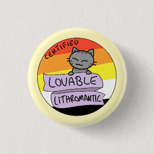 Loveable Lithromantic 3 Cm Round Badge
