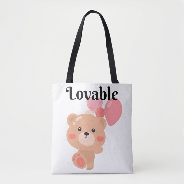 Loveable Shoulder Tote Bag (Front)
