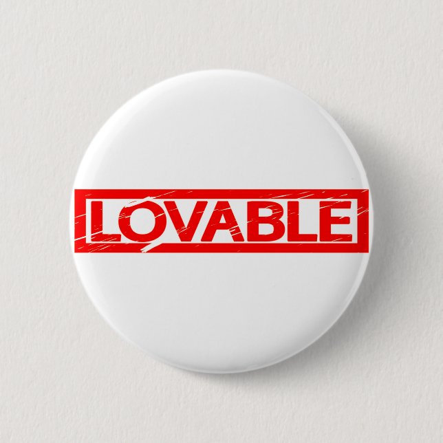 Loveable Stamp 6 Cm Round Badge (Front)
