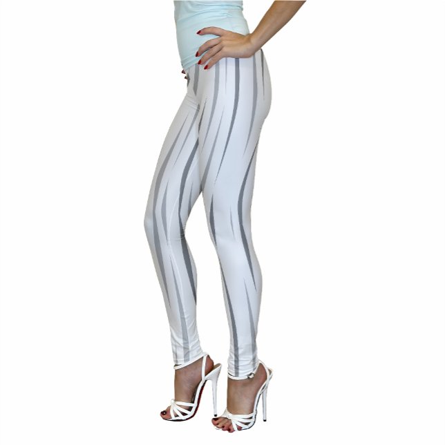 Loveable White Organic Unique Flames Leggings (Casual Wear Woman Leggins)