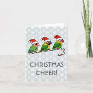 Lovebird Candy Cane Holiday Card