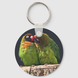 Lovebird Kiss Keyring