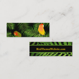 Lovebird Parrot Black Tropical Bird Blog Website Calling Card