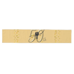 Lovebirds 50th Anniversary Medium Table Runner