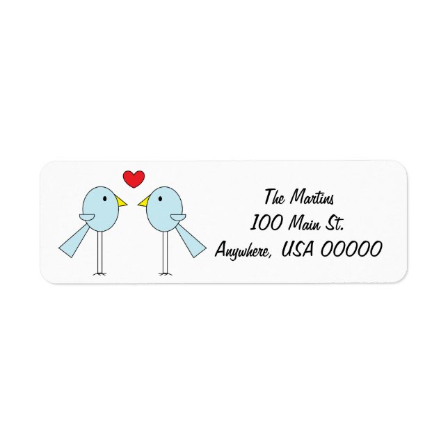 "Lovebirds" Address Labels (Front)