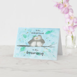 Lovebirds Anniversary Card for Friends            