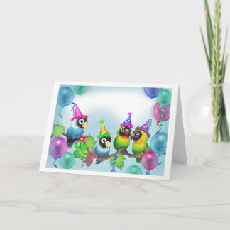 Lovebirds Birthday Card
