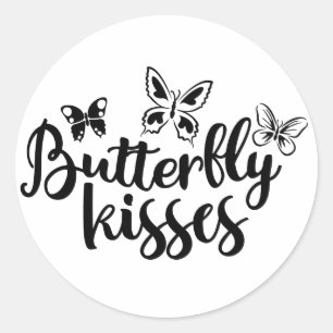 Lovebirds Black White Wedding Bridal Shower Classic Round Sticker