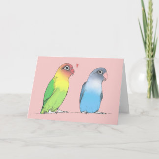 Lovebirds Blank Greeting Card