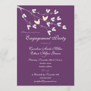 Lovebirds Engagement Party Invitation