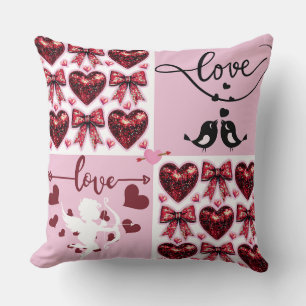 Lovebirds Forever Sweet Valentine's Day Cushion