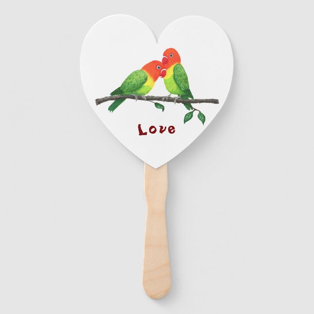 Lovebirds Handheld Fan (Back)