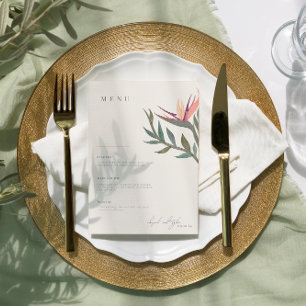 Lovebirds in Paradise 5x7 Flat Menu