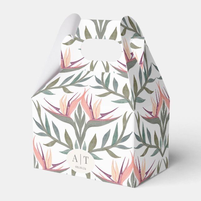 Lovebirds in Paradise Favour Box (Front Side)