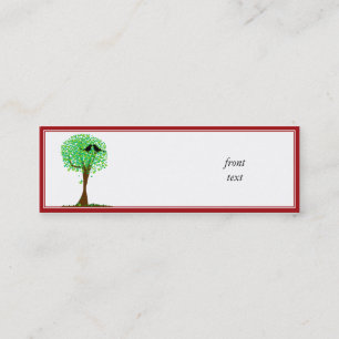 Lovebirds in Tree of Hearts - Summer Love Mini Business Card