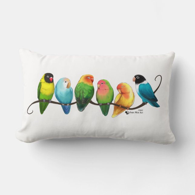 Lovebirds Lumbar Cushion (Front)