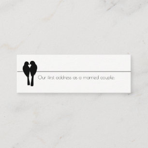 Lovebirds New Home Address Mini Business Card