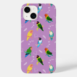 Lovebirds of Rainbow Colors Pattern Case-Mate iPhone 14 Case
