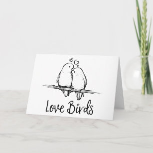 **LOVEBIRDS** ON YOUR **WEDDING DAY" CARD