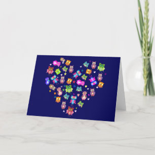 Lovebirds - owls card