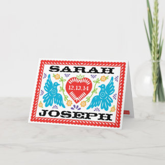 Lovebirds Papel Picado Note Card