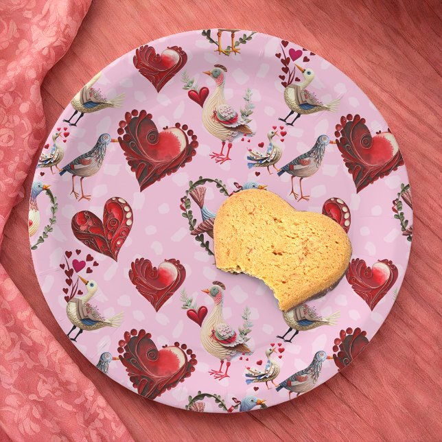 LoveBirds Paper Plate (Creator Uploaded)