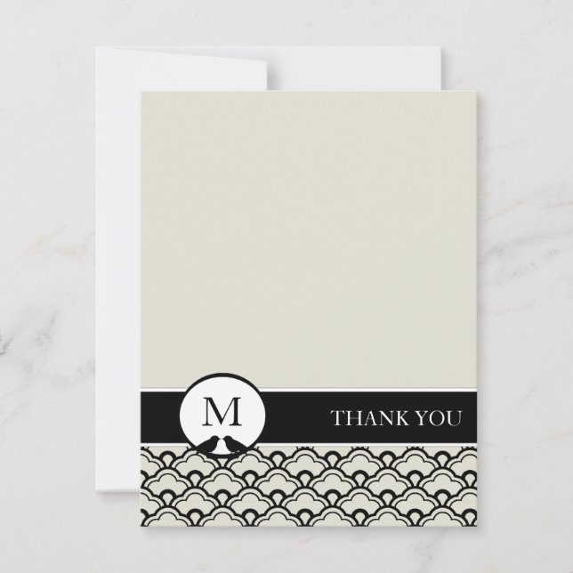 Lovebirds Personalised Thank You Cards (Two-Sided) (Front)