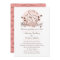 Lovebirds Pink And Brown Wedding Invitation