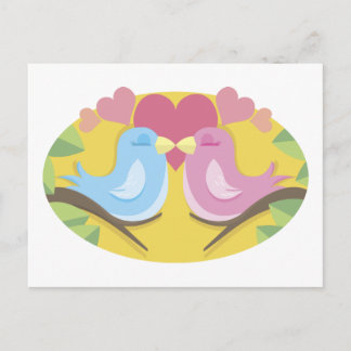 Lovebirds Postcard