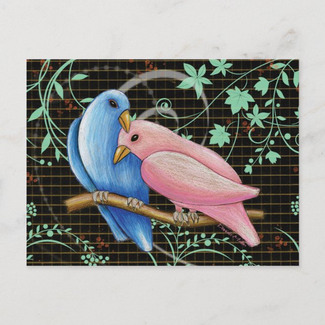 Lovebirds Postcard (Front)