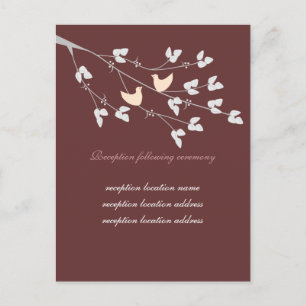 Lovebirds Reception Card