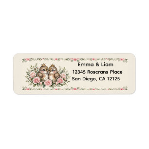 Lovebirds Storybook Return Address Labels