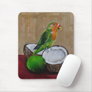 Lovebird's Tropical Field Painting by Alfred Fox Mouse Pad