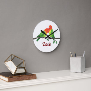 Lovebirds Wall Clock
