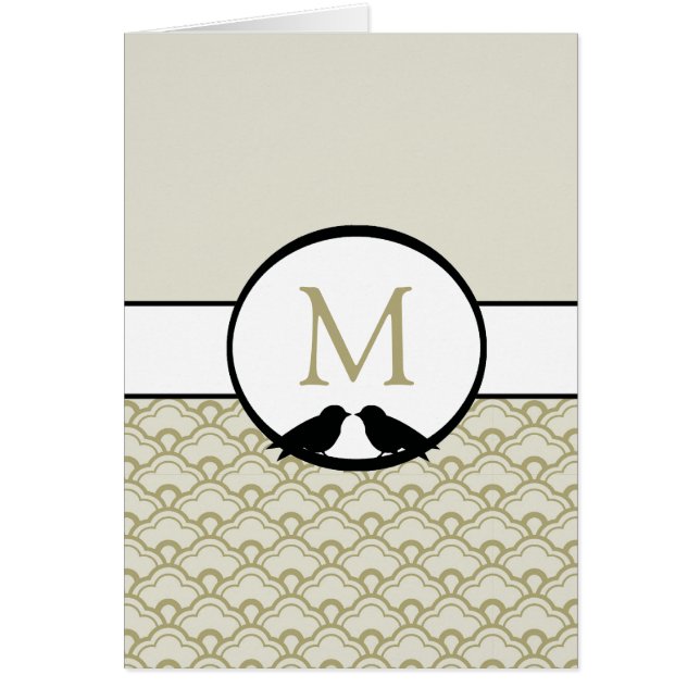 Lovebirds Wedding Ceremony Programs (Front)