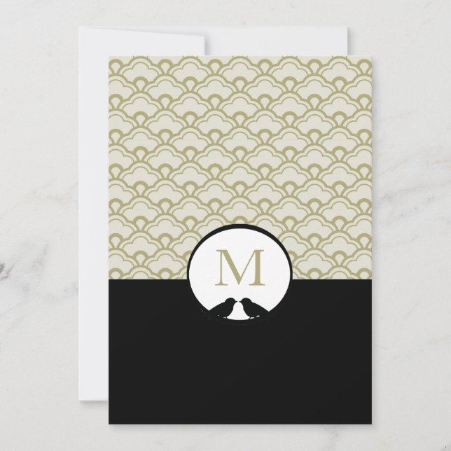 Lovebirds Wedding Invitations (Front)