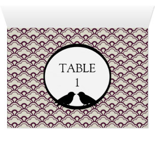 Lovebirds Wedding Reception Table Cards