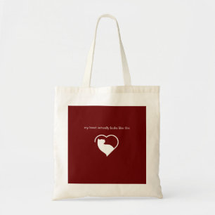 lovecats hotsprings 'my heart' shopping tote bag