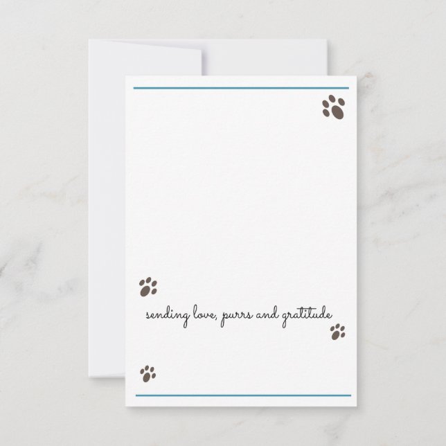  lovecats hotsprings Thank You Card (Back)