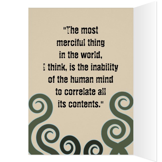 Lovecraft Greeting Card, Lovecraft Portrait (Inside (Left))