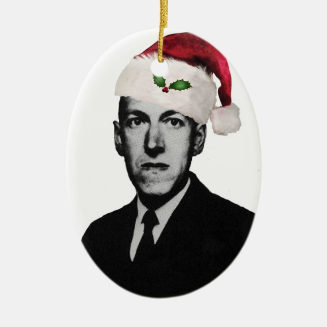 Lovecraft Xmas Ceramic Tree Decoration (Front)