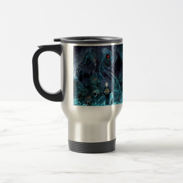 Lovecraft's creatures travel mug (Left)