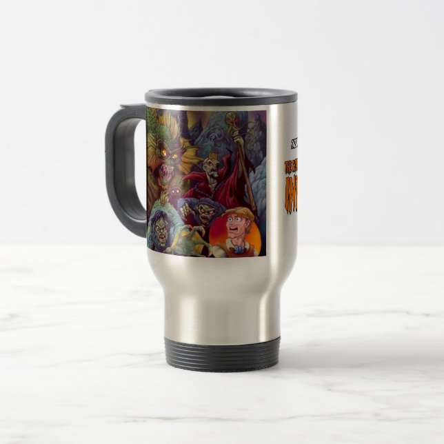 Lovecraft's Shadow Over Innsmouth travel mug (Front Left)